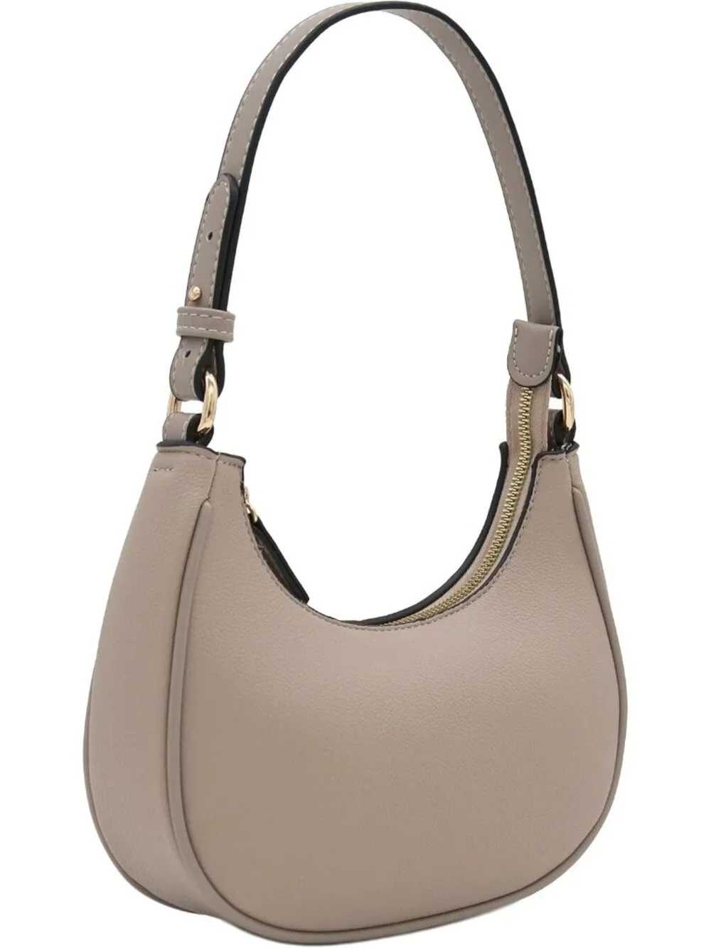 Women Travertine Small Crescent For Trendy Underarm Purse Zipper Shoulder Bag